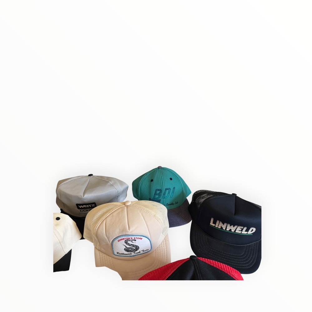 Vintage Trucker Hat Lot 13 Men OSFM Multicolor Snapback Corporate Industrial - Picture 10 of 12